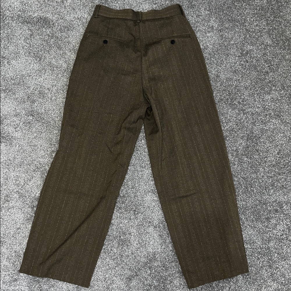 ASOS DESIGN balloon fit suit pants in tonal stripe - Picture 6 of 8